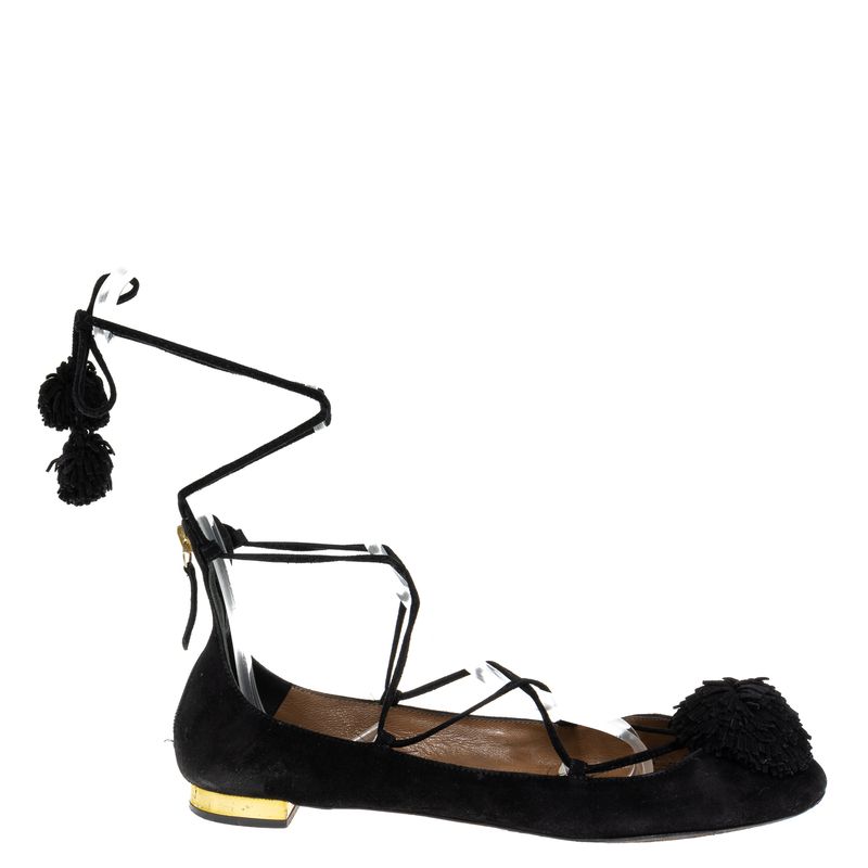 Sapatilha-Aquazzura-Amarracao-Camurca-Preta