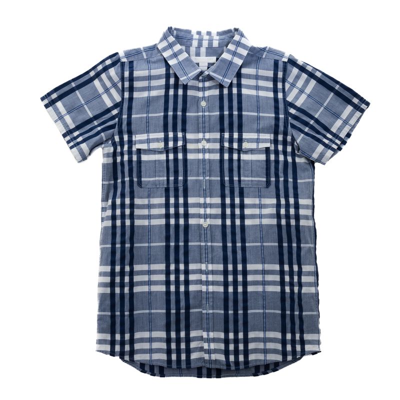 Camisa-Burberry-Infantil-Housecheck-Azul