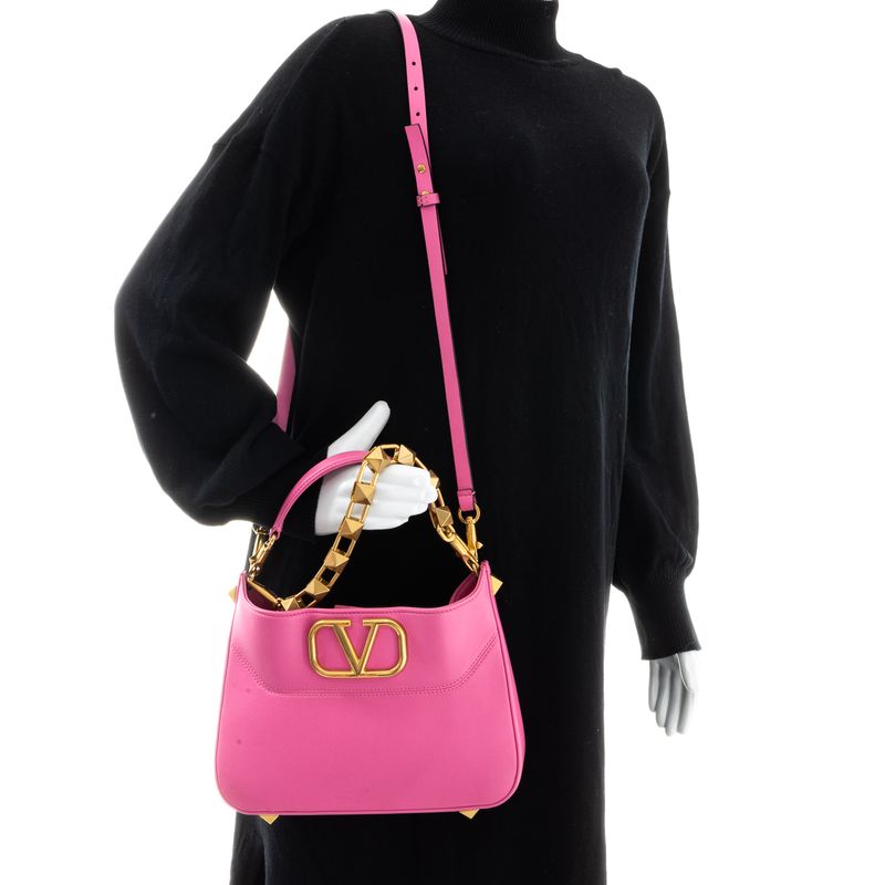 Bolsa-Valentino-Garavani-VLogo-Couro-Rosa-