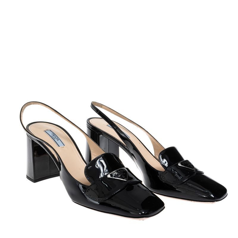 Sapato-Prada-Slingback-Verniz-Preto