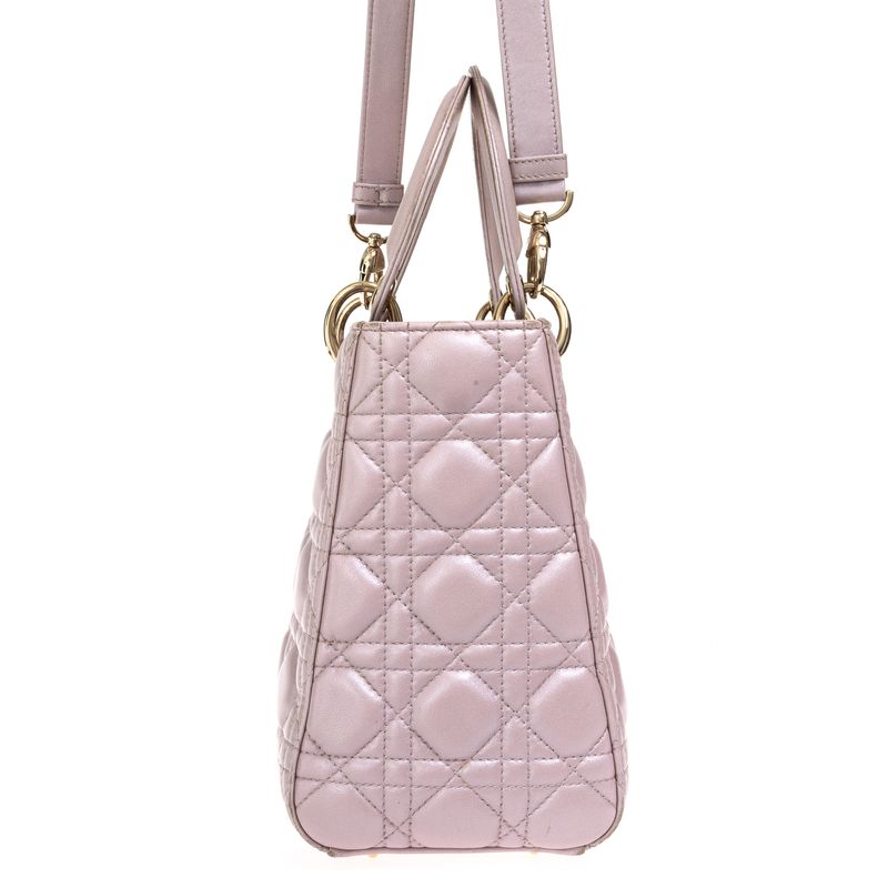 Bolsa-Christian-Dior-Lady-Dior-Media-Rosa-Perolado