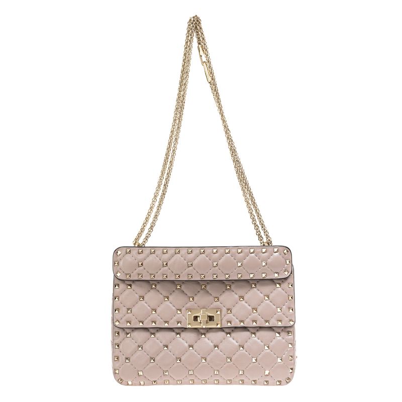 Bolsa-Valentino-Garavani-Rockstud-Spike-Couro-Bege