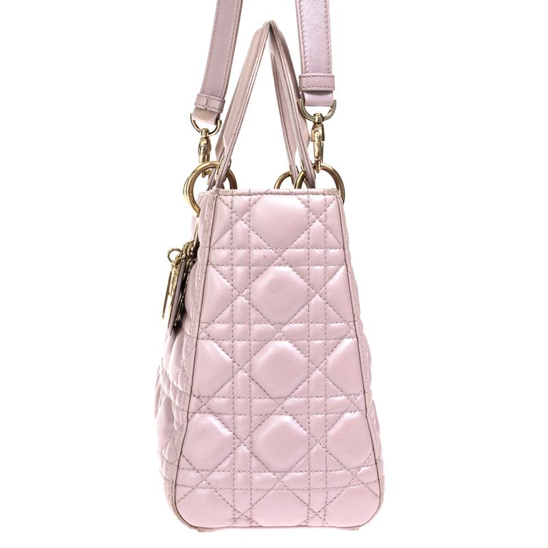 Bolsa-Christian-Dior-Lady-Dior-Media-Rosa-Perolado