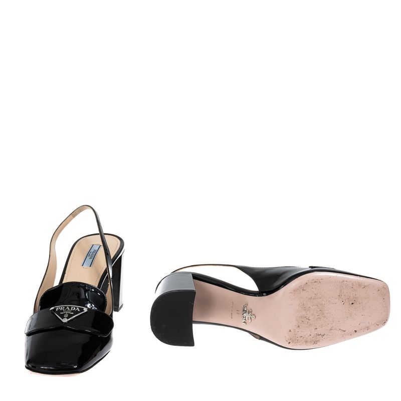 Sapato-Prada-Slingback-Verniz-Preto