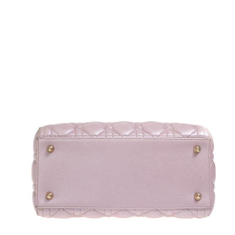 Bolsa-Christian-Dior-Lady-Dior-Media-Rosa-Perolado