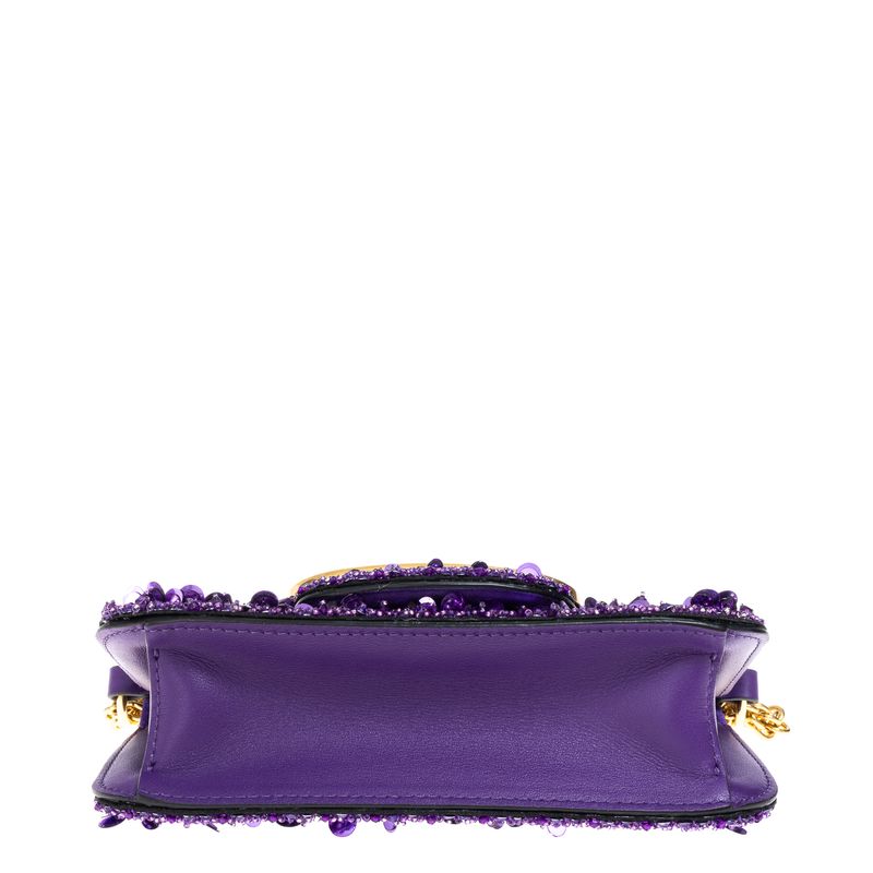 Bolsa-Valentino-Garavani-Loco-Bordada-Roxa