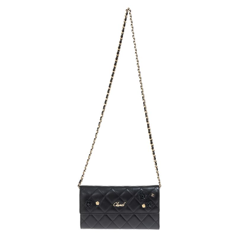 Bolsa-Chanel-WOC-Flores-Lambskin-Preta