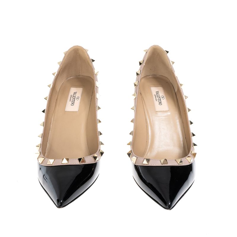 Scarpin-Valentino-Garavani-Rockstud-Verniz-Preto