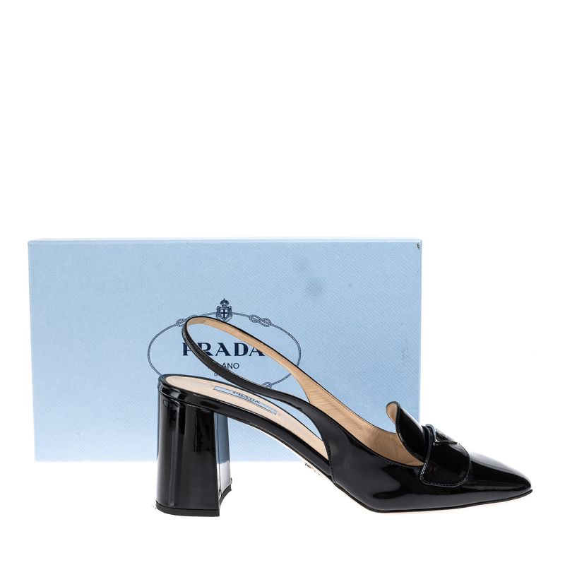 Sapato-Prada-Slingback-Verniz-Preto