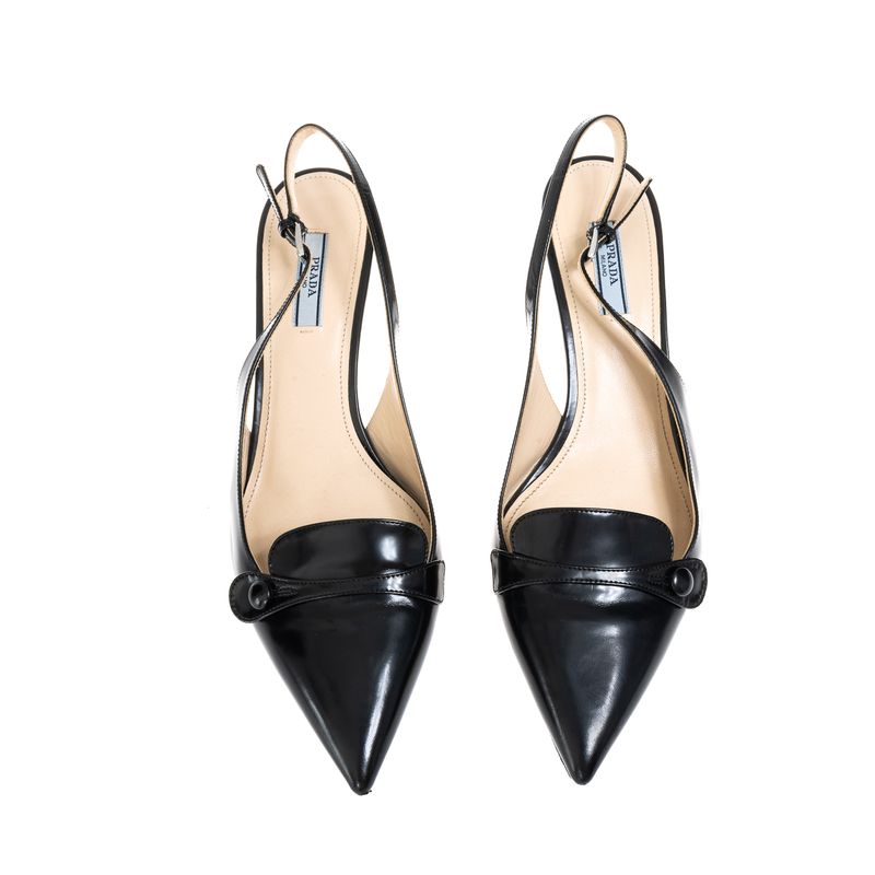 Scarpin-Prada-Slingback-Couro-Preto