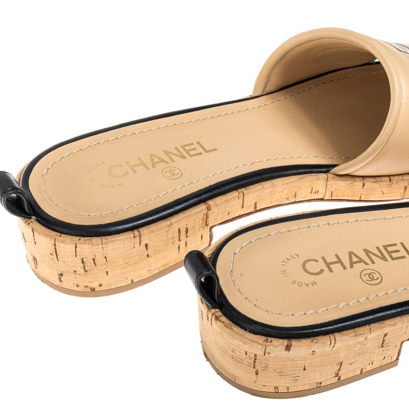 Sandalia-Chanel-Mule-Couro-Bege