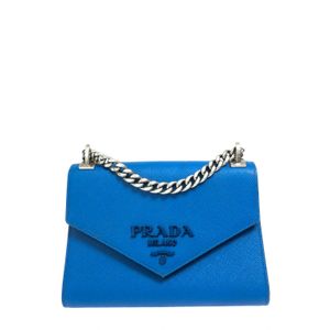 Bolsa Prada Monochrome Saffiano Azul