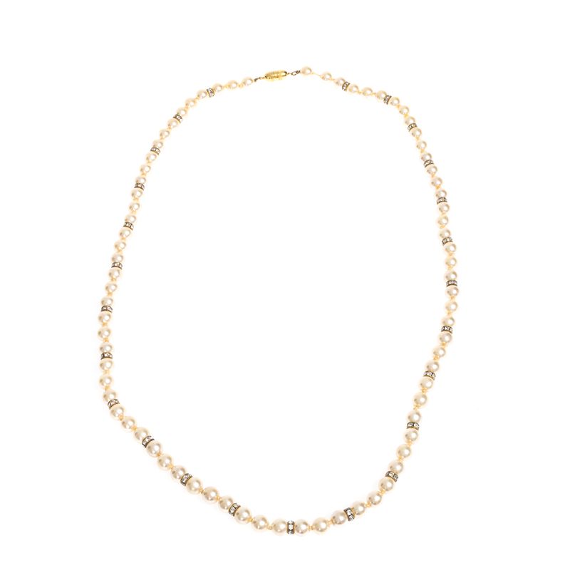 Colar-Celine-Vintage-Esferas-Peroladas-e-Cristais