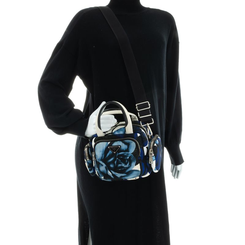 Bolsa-Prada-Nylon-Flores-Azul