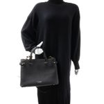 Bolsa-Burberry-Trimmed-Banner-House-Check-Couro-Preta