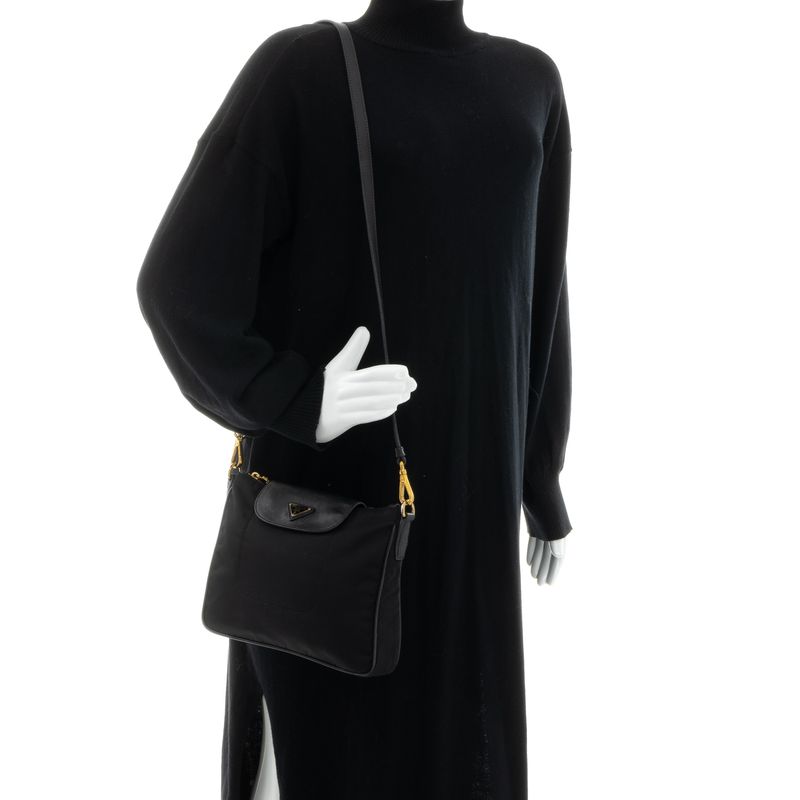 Bolsa-Prada-Bandoliera-Nylon-Preto