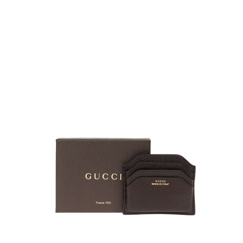 Porta-Cartao-Gucci-Couro-Marrom