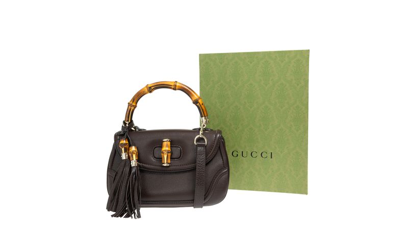 Bolsa Gucci Bamboo Bege c/ Detalhes Dourados – Peguei Bode