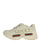 Tenis-Gucci-Rhython-Logo-Couro-Creme