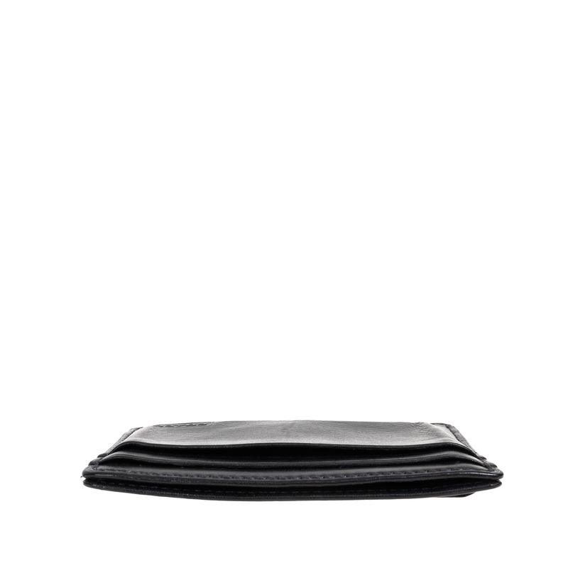Porta-Cartao-Coach-Couro-Preto