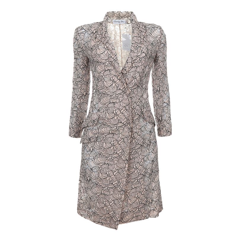 Sobretudo-Christian-Dior-Renda-e-Transparencia-Bicolor