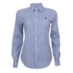Camisa Ralph Lauren Listrada Branco e Azul