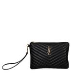 Clutch-Saint-Laurent-Matelasse-Preta-