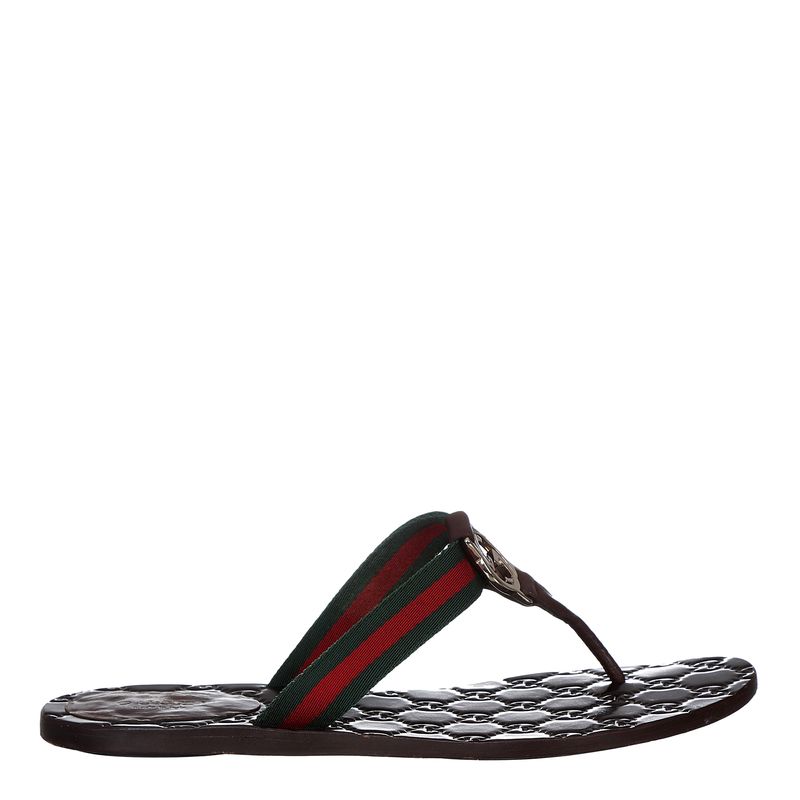 Rasteira-Gucci-Guccissima-Web-Marrom