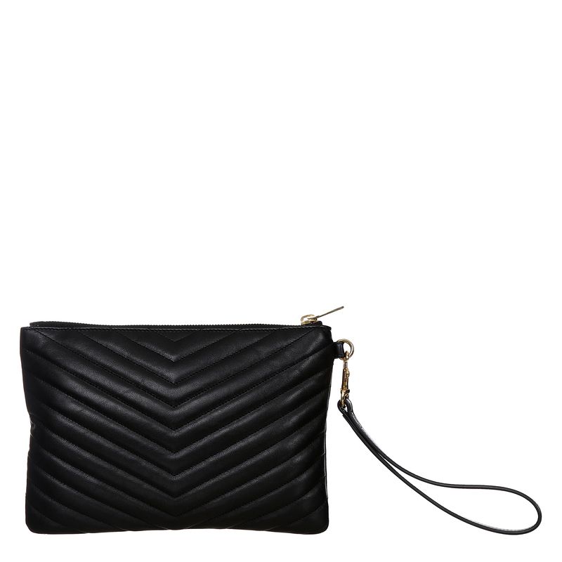 Clutch-Saint-Laurent-Matelasse-Preta-
