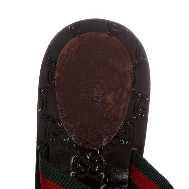 Rasteira-Gucci-Guccissima-Web-Marrom