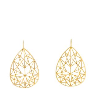 Brinco Jack Vartanian Gota Prata Banho Ouro Amarelo
