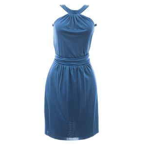 Vestido Cris Barros Malha Azul