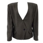 Blazer-Vintage-Pied-de-Poule-Marrom