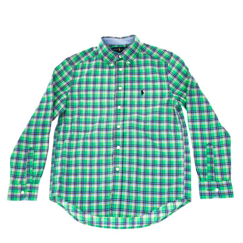 Camisa-Ralph-Lauren-Infantil-Xadrez-Verde