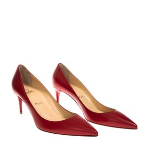 Scarpin Christian Louboutin Couro Vermelho