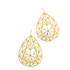Brinco Jack Vartanian Gota Prata Banho Ouro Amarelo
