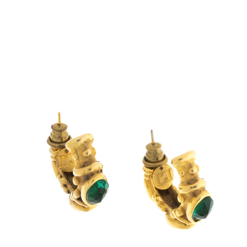 Brinco-Lilly-Sarti-3-Pedras-Marrom-e-Verde