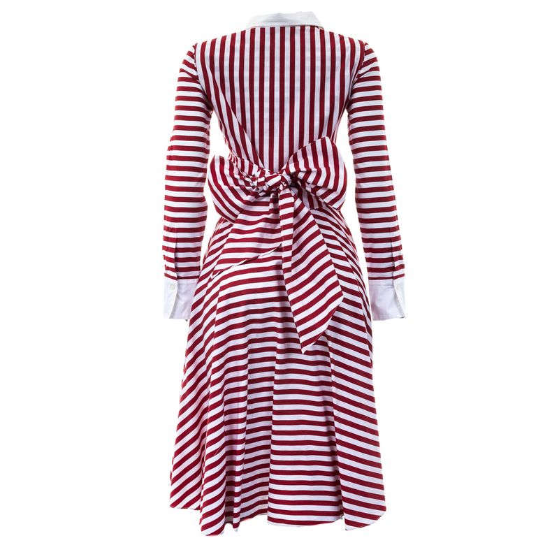 Vestido-Carolina-Herrera-Listrado-Vermelho-e-Branco
