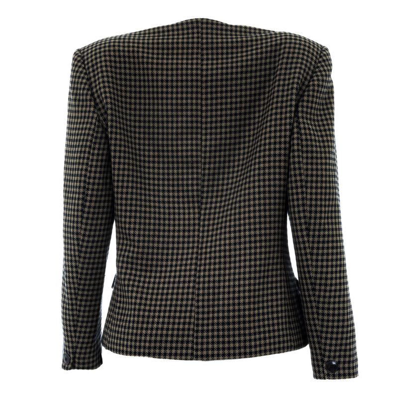 Blazer-Vintage-Pied-de-Poule-Marrom