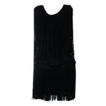 Vestido-Jasmine-Di-Milo-Malha-Franjas-Preto