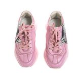Tenis-Gucci-Rhyton-Gato-Couro-Rosa