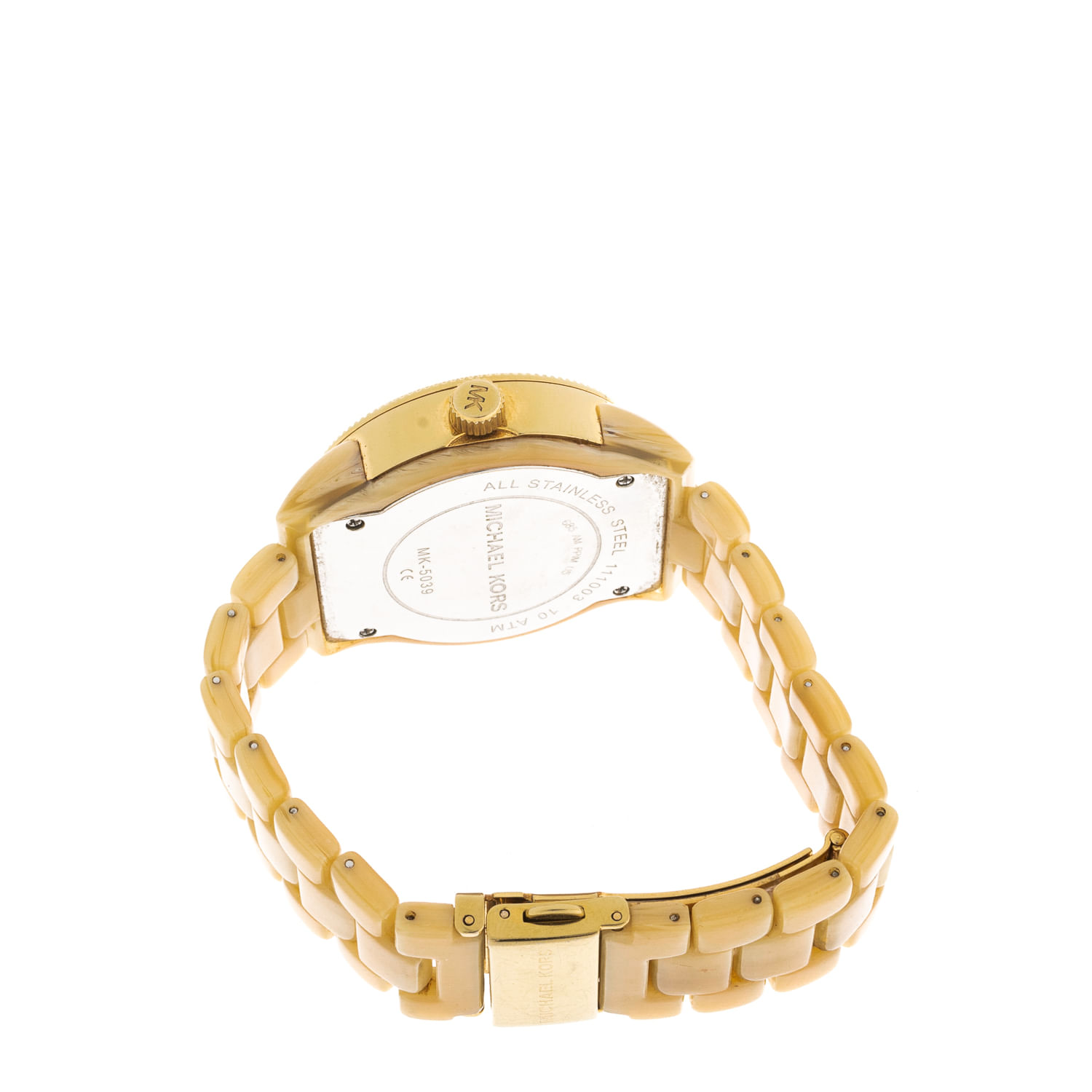 Relogio Michael Kors MK5039 Dourado e Madreperola Brecho de luxo Prettynew