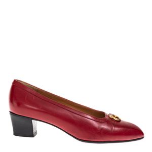 Sapato Vintage Celine Couro Vermelho
