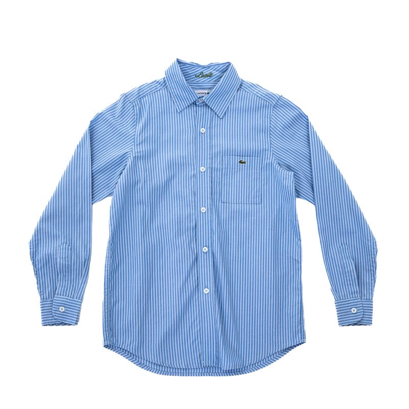 Camisa-Lacoste-Infantil-Listrada-Azul