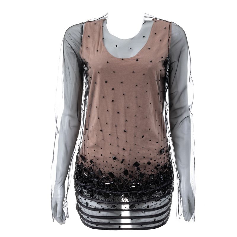 Blusa-Gloria-Coelho-Tela-Bordada-Preta