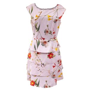 Vestido Ted Baker Rosa Floral e Pedraria