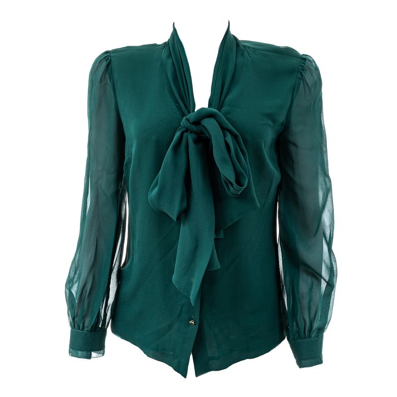 Camisa-Tory-Burch-Seda-Verde