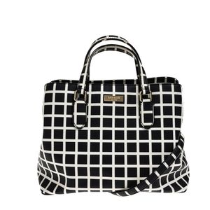 Bolsa Kate Spade Quadriculada Preto e Branco