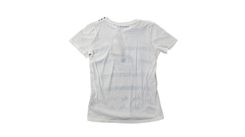Camiseta Burberry Infantil Barco Branca Brech de luxo Prettynew