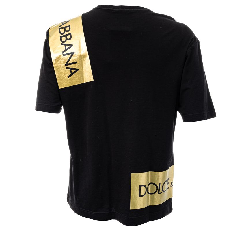 Camiseta-Dolce---Gabbana-Preta-e-Dourada